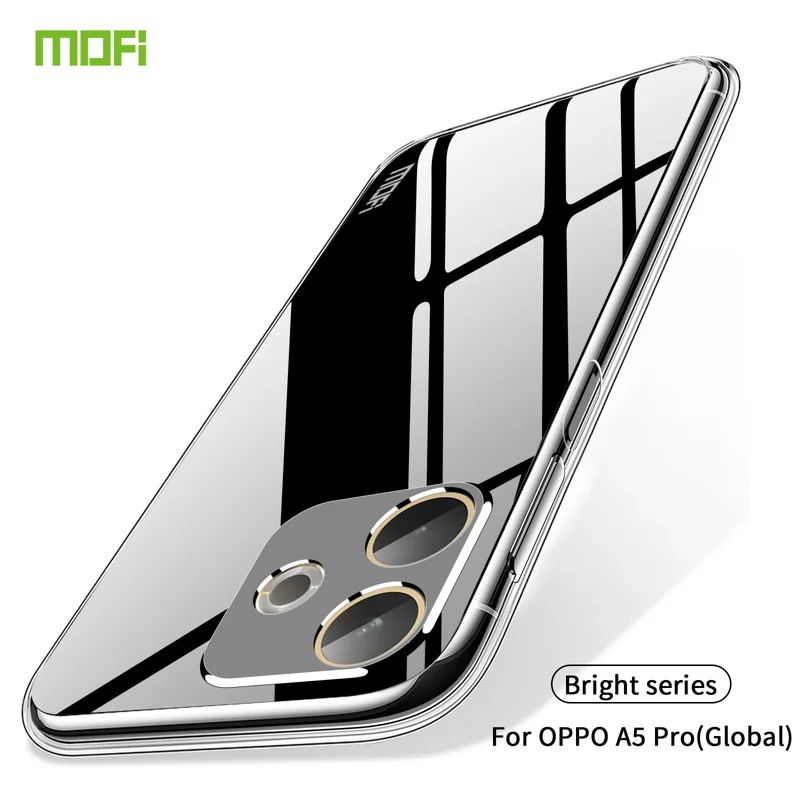 For Oppo A5 Pro 4G (Global) / 5G (Global) / A5 Energy 5G (China) Clear Phone Case MOFI Ultra-Thin TPU Phone Back Cover - Transparent-Cellmalls