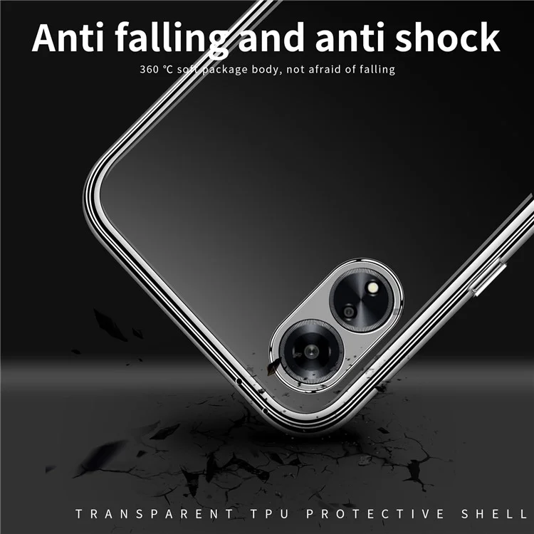 MOFI For Oppo A1 5G Transparent TPU Phone Case Anti-scratch Protective Phone Cover-Cellmalls