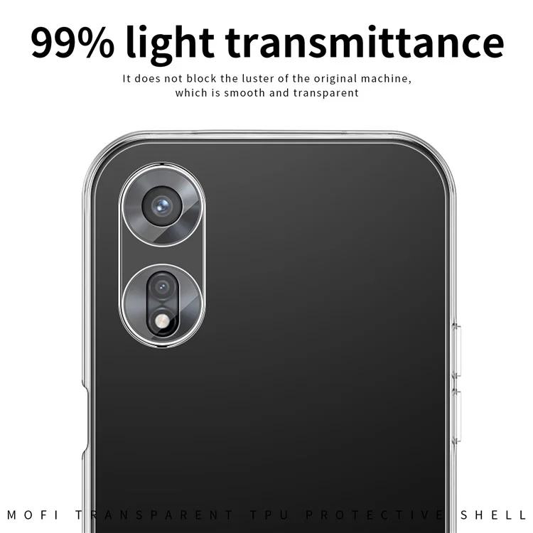 MOFI Shockproof Phone Case for Oppo A97 5G, Soft TPU High Transparency Cellphone Protective Cover-Cellmalls
