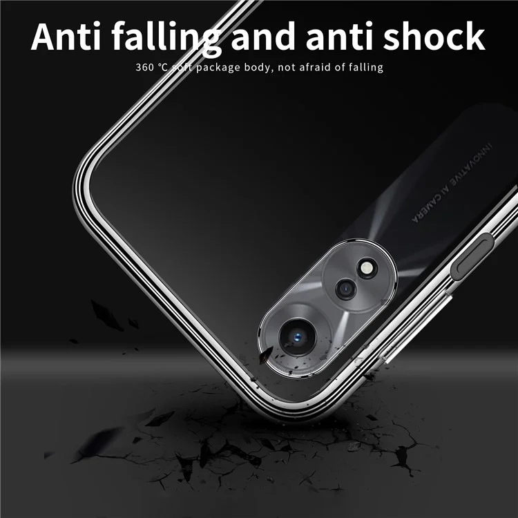 MOFI Series for Oppo A58 5G Transparent Phone Case Drop-proof Soft TPU Protective Back Cover-Cellmalls