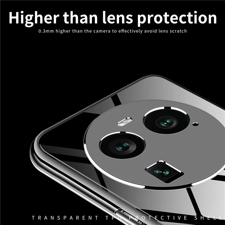 MOFI For Oppo Find X6 Transparent Soft TPU Protective Case Shockproof Phone Cover-Cellmalls