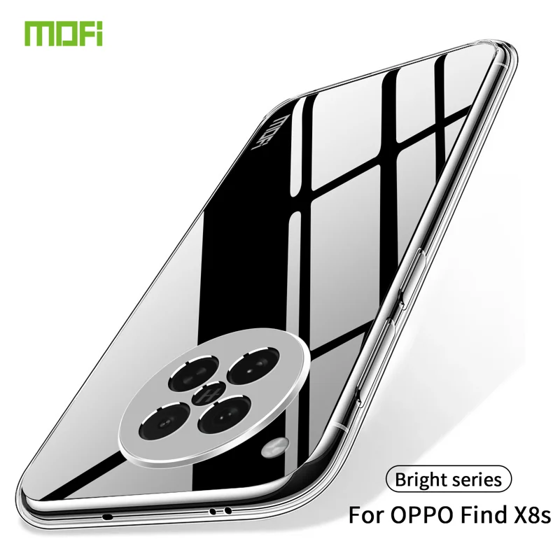 For Oppo Find X8s 5G Clear Phone Case MOFI Ultra-Thin TPU Phone Back Cover - Transparent-Cellmalls
