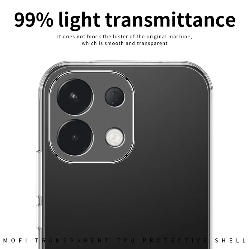 For Oppo K13 5G Clear Phone Case MOFI Ultra-Thin TPU Phone Back Cover - Transparent-Cellmalls