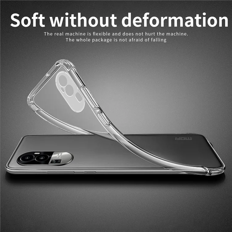 MOFI For Oppo Reno10 Pro+ 5G Phone TPU Case Anti-scratch Transparent Cell Phone Cover-Cellmalls