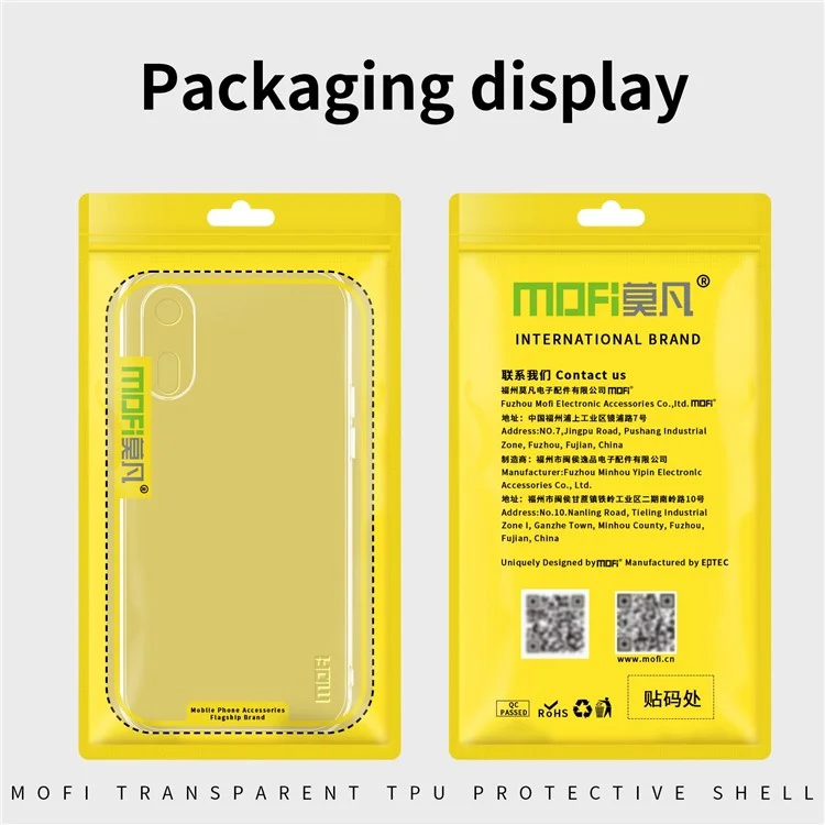 MOFI Shockproof Phone Case for Oppo A97 5G, Soft TPU High Transparency Cellphone Protective Cover-Cellmalls