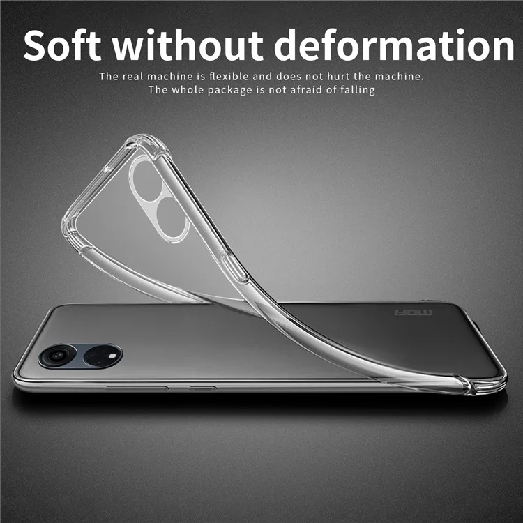 MOFI for Oppo Reno8 T 4G Phone Case Clear TPU Phone Cover with Camera Protection-Cellmalls