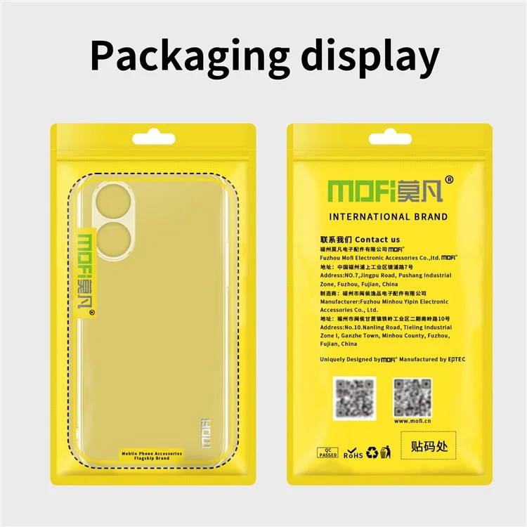 MOFI for Oppo Reno8 T 4G Phone Case Clear TPU Phone Cover with Camera Protection-Cellmalls