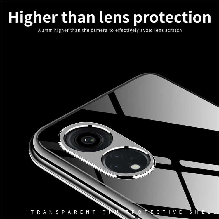 MOFI for Oppo Reno8 T 4G Phone Case Clear TPU Phone Cover with Camera Protection-Cellmalls