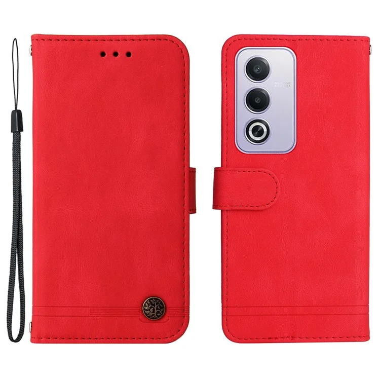 For Oppo A3 Pro (Global) 5G / (India) 5G Leather Wallet Cases Skin Touch Phone Cover Stand with Strap - Brown-Cellmalls