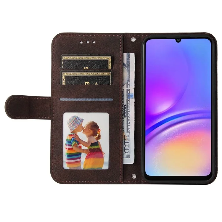 For Oppo A3 Pro (Global) 5G / (India) 5G Leather Wallet Cases Skin Touch Phone Cover Stand with Strap - Brown-Cellmalls