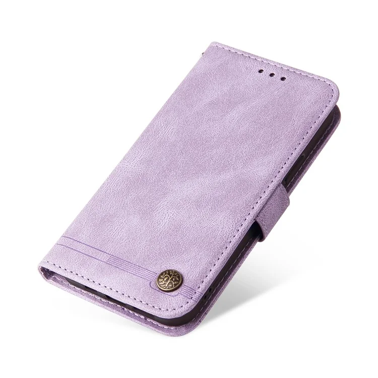 For Oppo A3x 4G / A3x 5G (India) Leather Wallet Cases Skin Touch Phone Cover Stand with Strap - Purple-Cellmalls