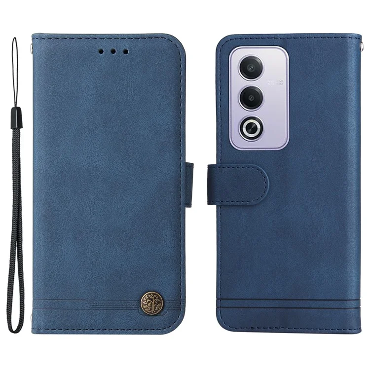 For Oppo A3 Pro (Global) 5G / (India) 5G Leather Wallet Cases Skin Touch Phone Cover Stand with Strap - Brown-Cellmalls