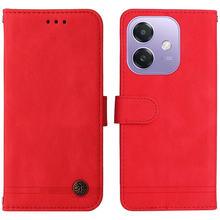 For Oppo A3x 4G / A3x 5G (India) Leather Wallet Cases Skin Touch Phone Cover Stand with Strap - Purple-Cellmalls