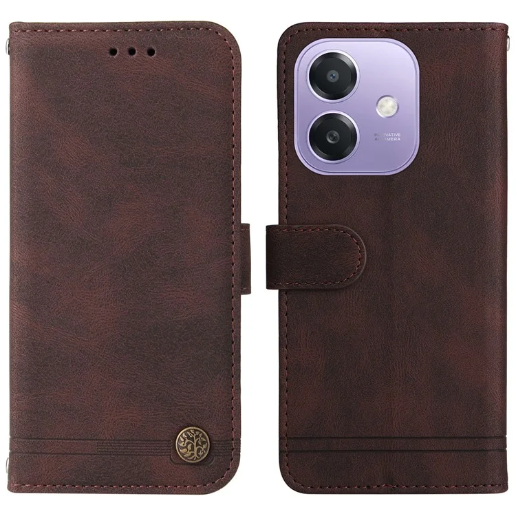 For Oppo A3x 4G / A3x 5G (India) Leather Wallet Cases Skin Touch Phone Cover Stand with Strap - Purple-Cellmalls