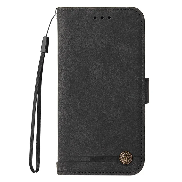 For Oppo A5 Pro 4G (Global) / 5G (Global) / A5 Energy 5G (China) Leather Wallet Cases Skin Touch Phone Cover Stand with Strap - Black-Cellmalls