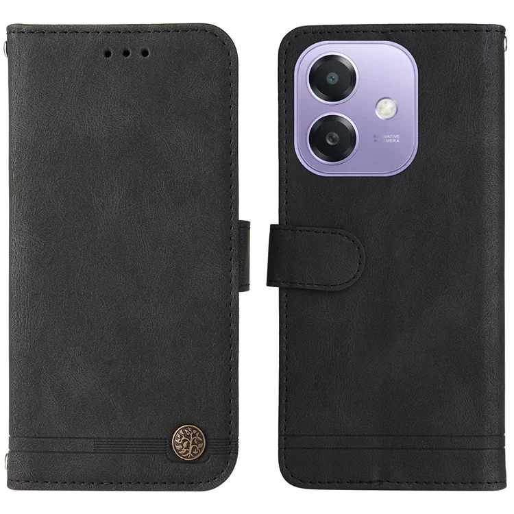 For Oppo A3x 4G / A3x 5G (India) Leather Wallet Cases Skin Touch Phone Cover Stand with Strap - Purple-Cellmalls