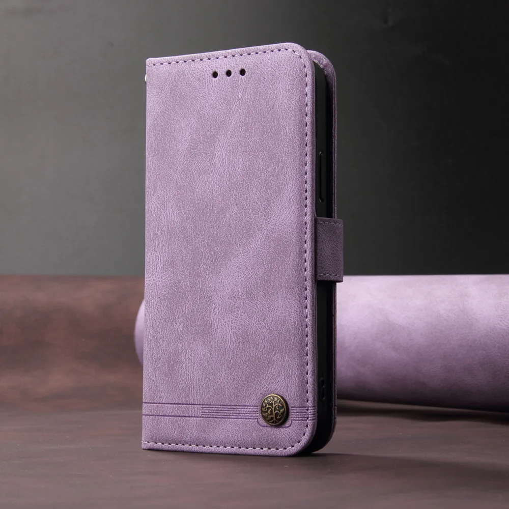For Oppo A5 5G / Oppo F29 5G Leather Wallet Cases Skin Touch Phone Cover Stand with Strap - Purple-Cellmalls