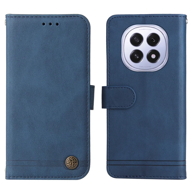 For Oppo A5 5G / Oppo F29 5G Leather Wallet Cases Skin Touch Phone Cover Stand with Strap - Purple-Cellmalls