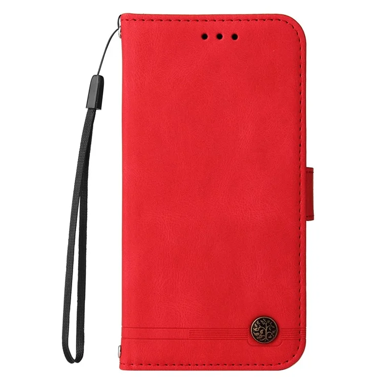 For Oppo Find X8 5G Leather Wallet Cases Skin Touch Phone Cover Stand with Strap - Red-Cellmalls