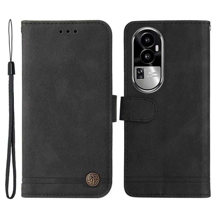 For Oppo Reno10 Pro 5G (Global) / Reno10 5G (Global) Leather Wallet Cases Skin Touch Phone Cover Stand with Strap - Purple-Cellmalls