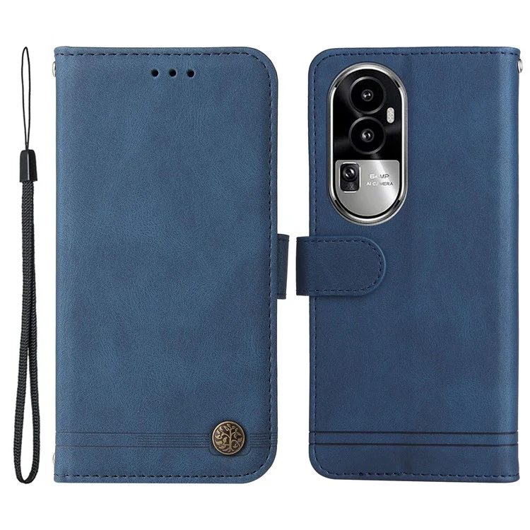 For Oppo Reno10 Pro 5G (Global) / Reno10 5G (Global) Leather Wallet Cases Skin Touch Phone Cover Stand with Strap - Purple-Cellmalls