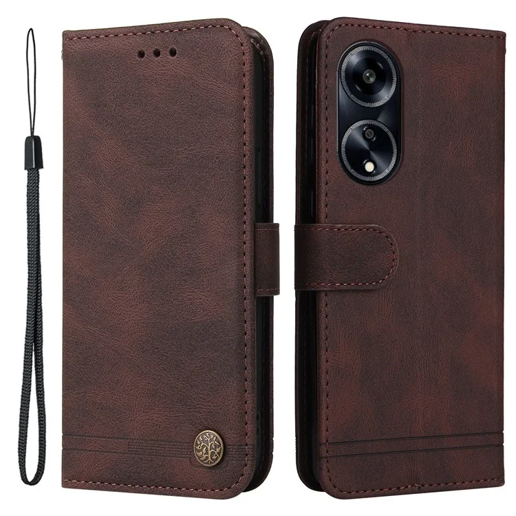 For Oppo A1 5G / A98 5G / F23 5G Leather Wallet Cases Skin Touch Phone Cover Stand with Strap - Black-Cellmalls