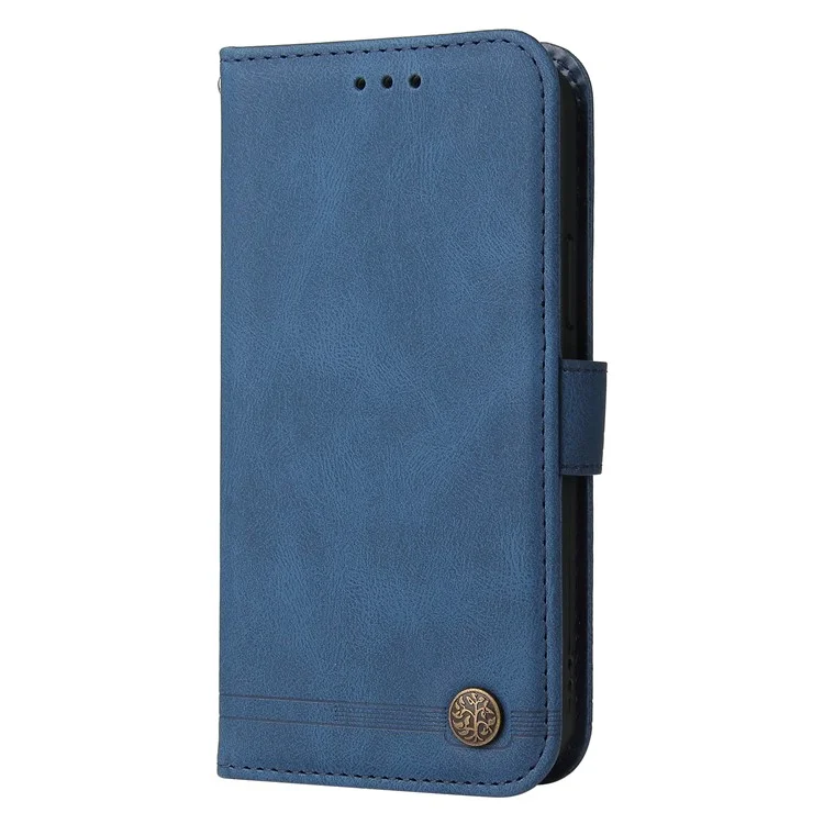 For Oppo Reno11 F 5G / F25 Pro 5G Leather Wallet Cases Skin Touch Phone Cover Stand with Strap - Blue-Cellmalls