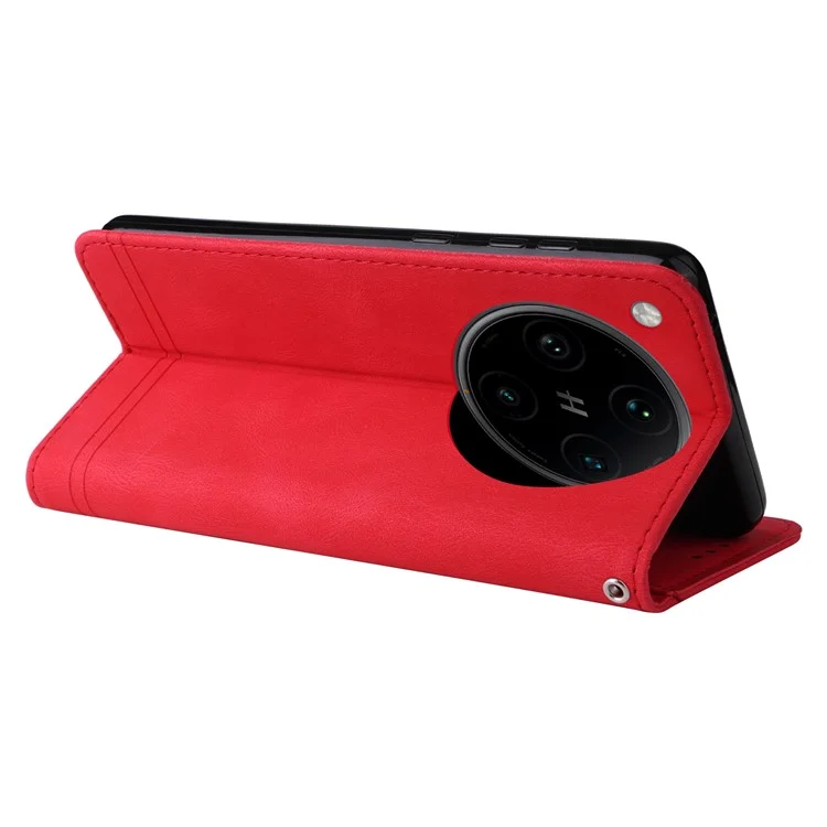 For Oppo Find X8 Pro 5G Leather Wallet Cases Skin Touch Phone Cover Stand with Strap - Red-Cellmalls