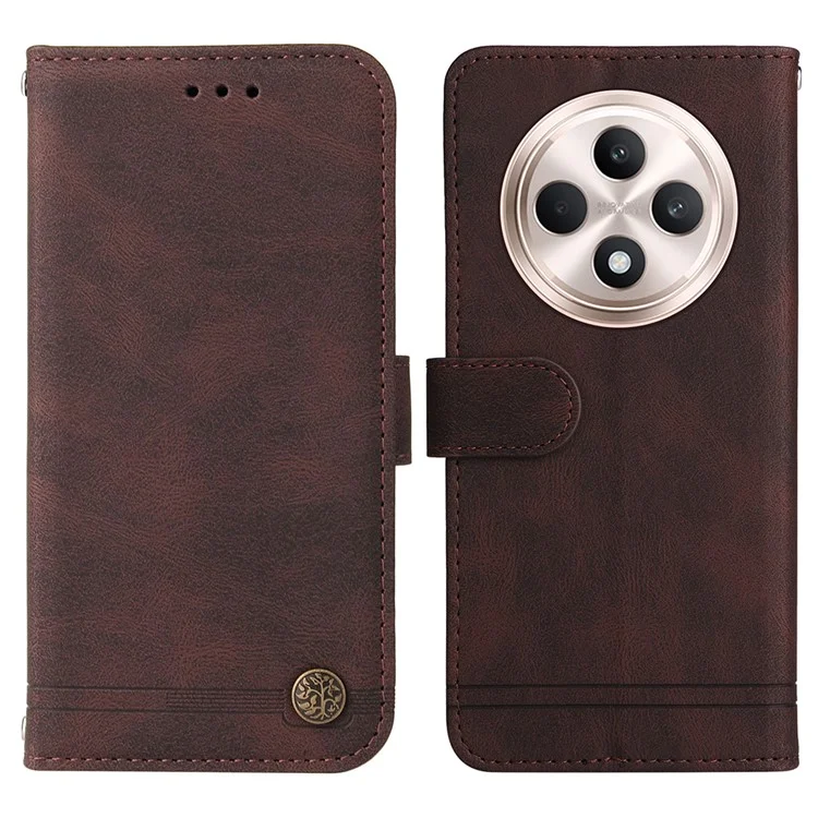 For Oppo Reno12 F 4G Leather Wallet Cases Skin Touch Phone Cover Stand with Strap - Black-Cellmalls