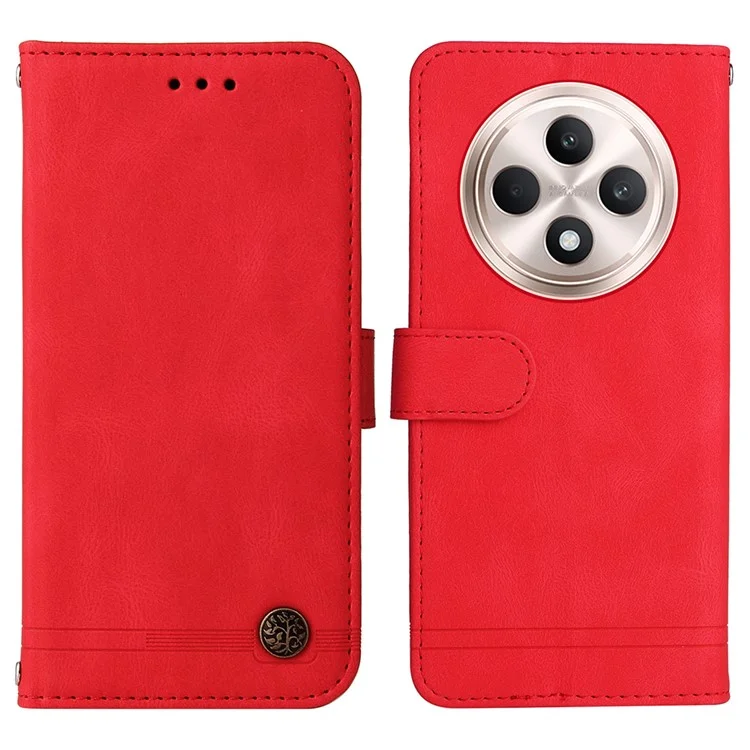 For Oppo Reno12 F 4G Leather Wallet Cases Skin Touch Phone Cover Stand with Strap - Black-Cellmalls