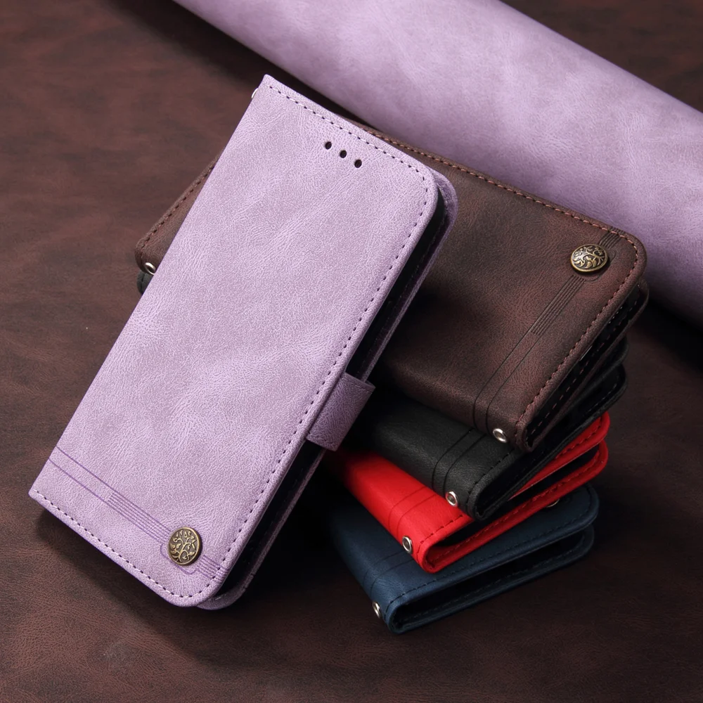 For Oppo A5 5G / Oppo F29 5G Leather Wallet Cases Skin Touch Phone Cover Stand with Strap - Purple-Cellmalls