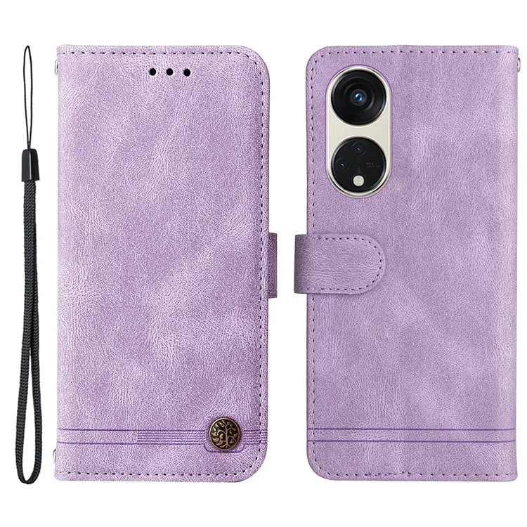 For Oppo Reno8 T 5G / A1 Pro 5G Leather Wallet Cases Skin Touch Phone Cover Stand with Strap - Black-Cellmalls