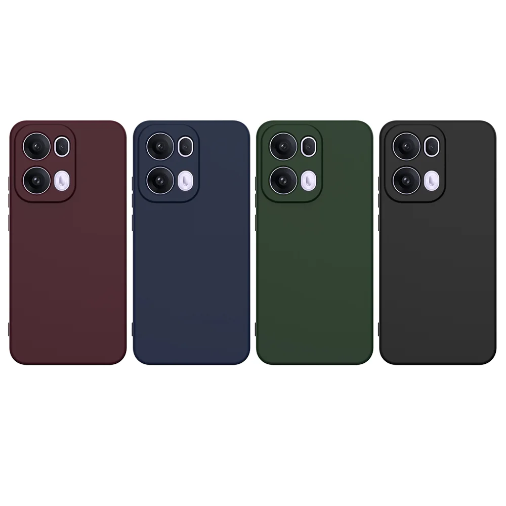 For Oppo Reno13 Pro 5G Case Compatible with MagSafe Anti-Drop Liquid Silicone Phone Cover - Black-Cellmalls