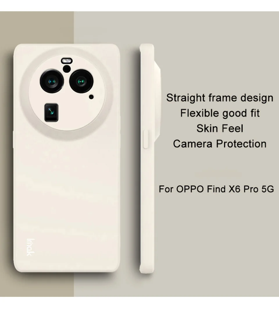 IMAK UC-4 Series for Oppo Find X6 Pro Phone Cover Anti-Scratch Straight Edge TPU Phone Case - Black-Cellmalls