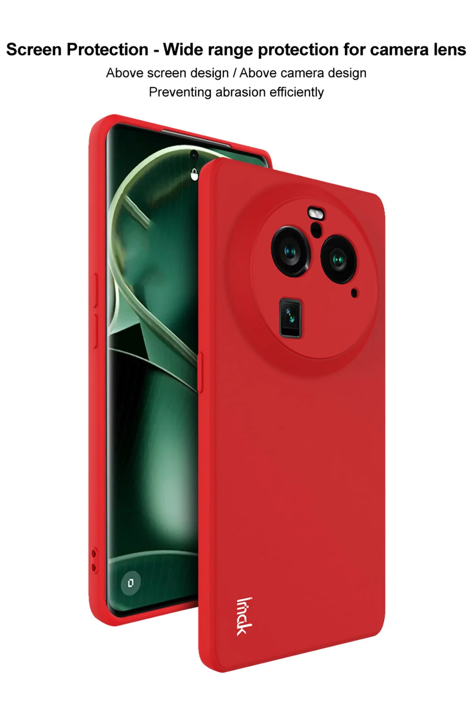 IMAK UC-4 Series for Oppo Find X6 Pro Phone Cover Anti-Scratch Straight Edge TPU Phone Case - Black-Cellmalls