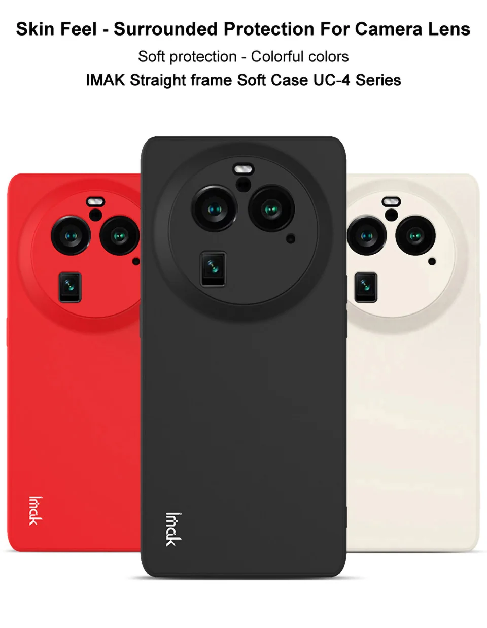 IMAK UC-4 Series for Oppo Find X6 Pro Phone Cover Anti-Scratch Straight Edge TPU Phone Case - Black-Cellmalls