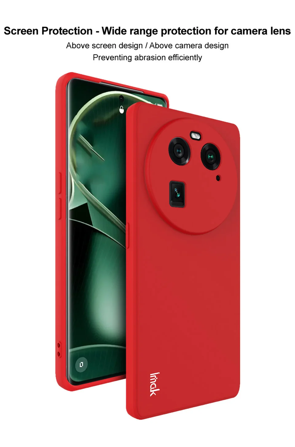 IMAK UC-4 Series Shockproof Phone Cover for Oppo Find X6 Flexible Straight Edge TPU Phone Case - White-Cellmalls