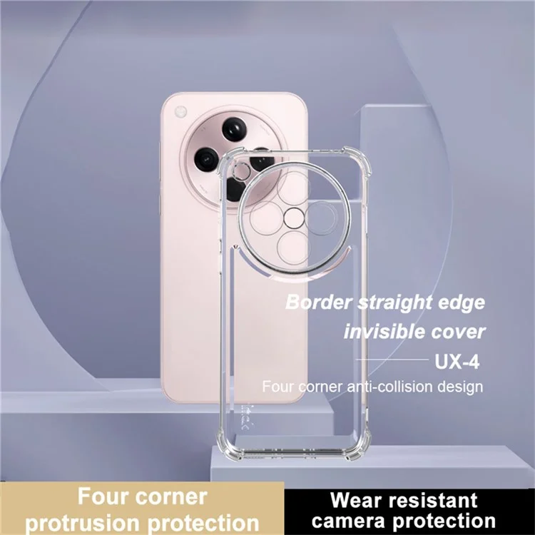 IMAK UX-4 Series for Oppo Find X8 5G Case Straight Frame Four Corner Shockproof Clear TPU Cover-Cellmalls