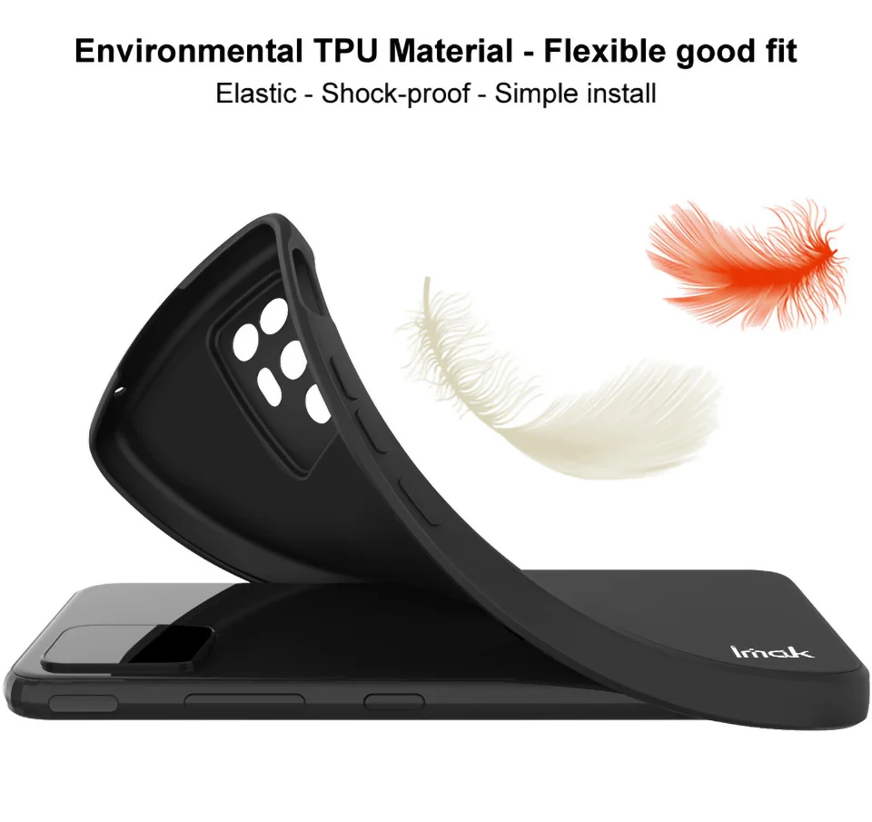 IMAK UC-4 Series Shockproof Phone Cover for Oppo Find X6 Flexible Straight Edge TPU Phone Case - White-Cellmalls