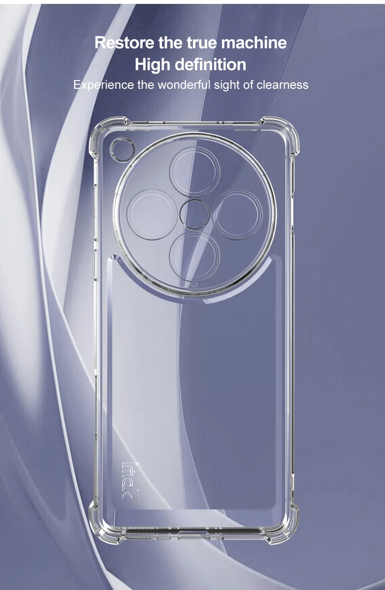IMAK UX-4 Series for Oppo Find X8 Pro 5G Case Straight Frame Four Corner Shockproof Clear TPU Cover-Cellmalls