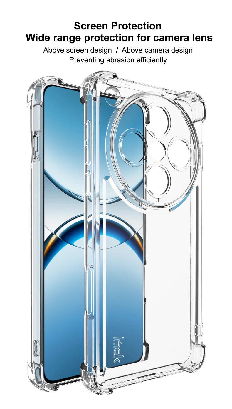 IMAK UX-4 Series for Oppo Find X8 Pro 5G Case Straight Frame Four Corner Shockproof Clear TPU Cover-Cellmalls