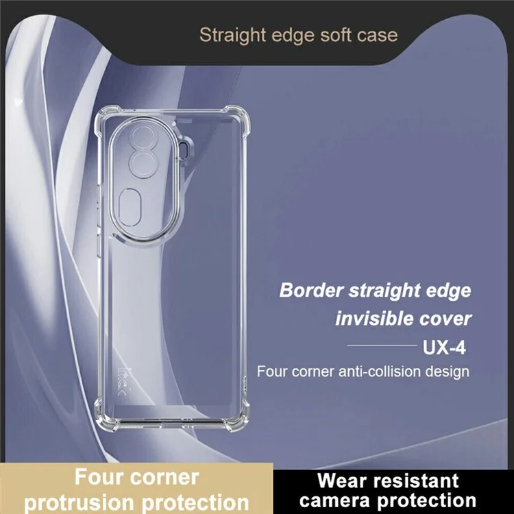 IMAK UX-4 Series Clear Phone Case for Oppo Reno11 Pro 5G (Global)  /  Reno11 (China) 5G Four Corner Shockproof TPU Back Cover-Cellmalls