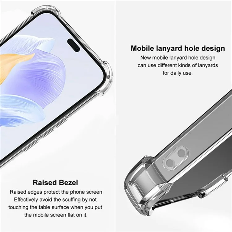 IMAK UX-4 Series Clear Phone Case for Oppo Reno11 Pro 5G (Global)  /  Reno11 (China) 5G Four Corner Shockproof TPU Back Cover-Cellmalls