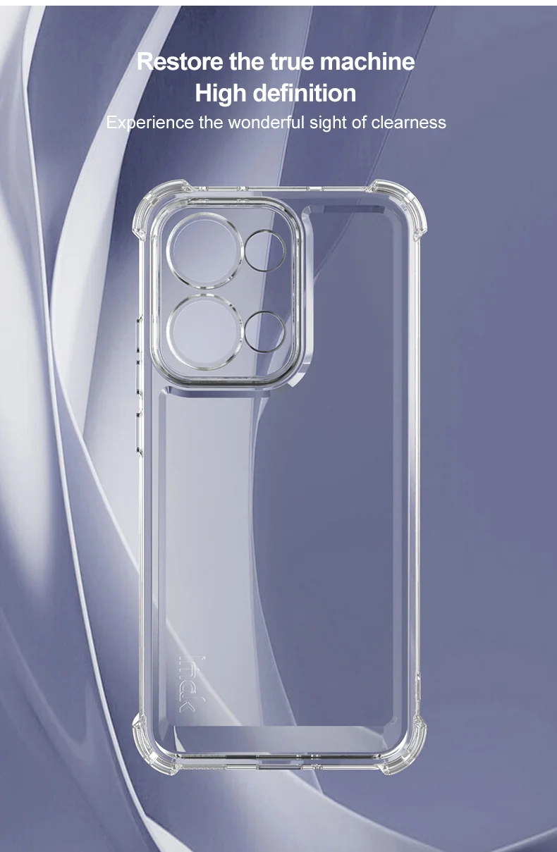 IMAK UX-4 Series For Oppo Reno13 5G (Global) Case Straight Frame Four Corner Shockproof Clear TPU Cover-Cellmalls