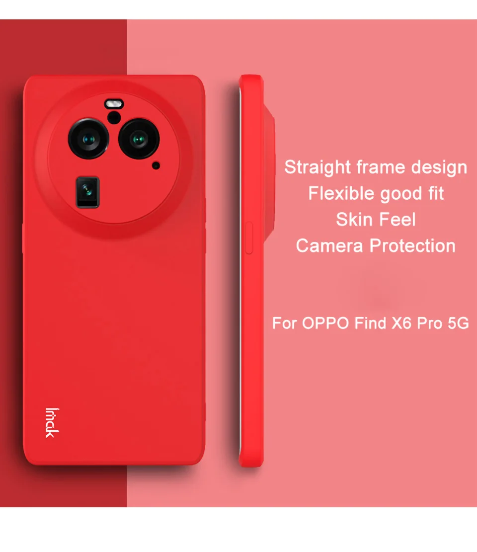 IMAK UC-4 Series for Oppo Find X6 Pro Phone Cover Anti-Scratch Straight Edge TPU Phone Case - Black-Cellmalls