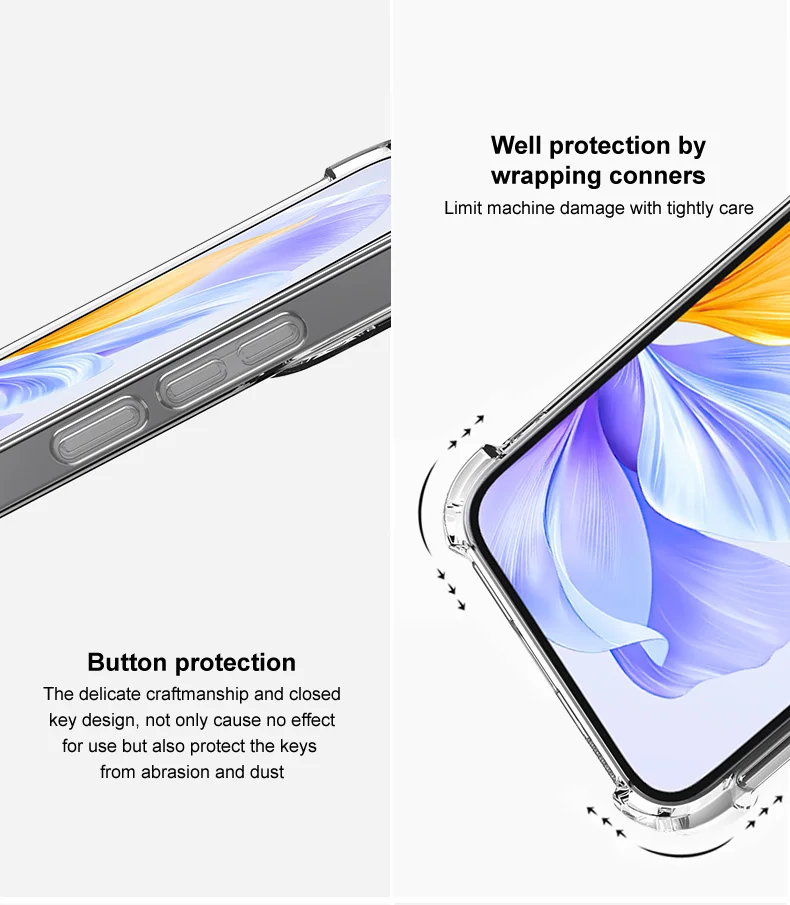 IMAK UX-4 Series For Oppo Reno13 5G (Global) Case Straight Frame Four Corner Shockproof Clear TPU Cover-Cellmalls
