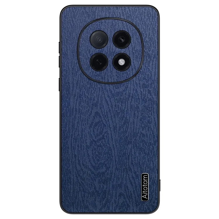 For Oppo F29 Pro 5G (Global) / A5 Pro 5G (China) Case Wood Texture PU Leather Coated PC TPU Phone Cover - Black-Cellmalls