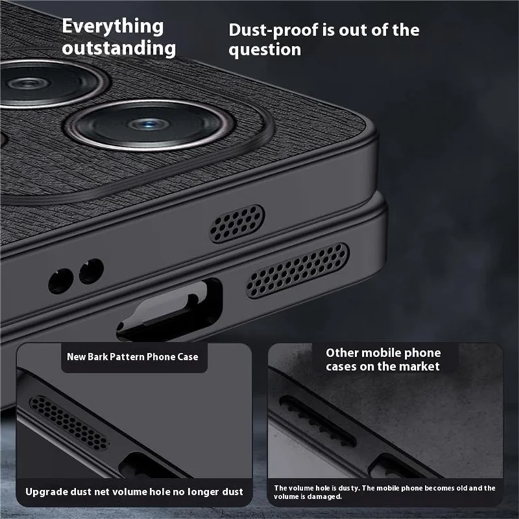 For Oppo A5 Pro 4G (Global) / 5G (Global) / A5 Energy 5G (China) Case Wood Texture PU Leather Coated PC TPU Phone Cover - Black-Cellmalls