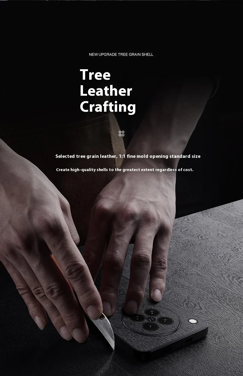 For Oppo Find X8s 5G Case Wood Texture PU Leather Coated PC TPU Phone Cover - Black-Cellmalls