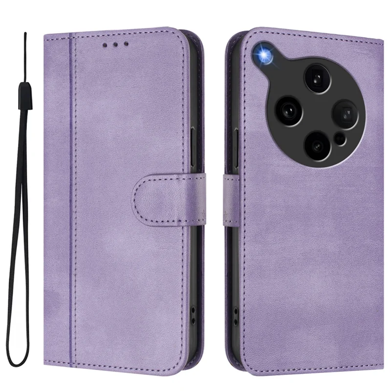 For Oppo Find X8 Ultra 5G Cases Wallet Stand Retro Texture Leather Phone Cover with Lanyard - Mint Green-Cellmalls